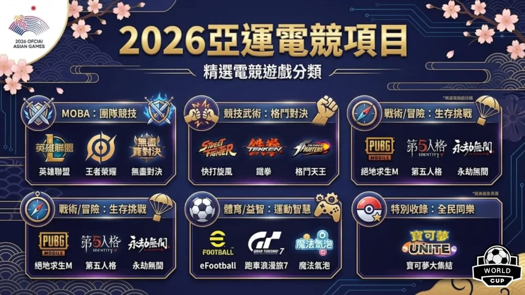 2026亞運電競項目 
