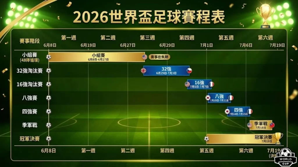 世界盃小組賽賽程