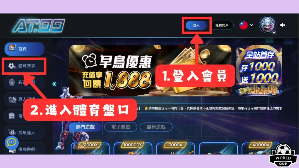 AT99世足賽運彩